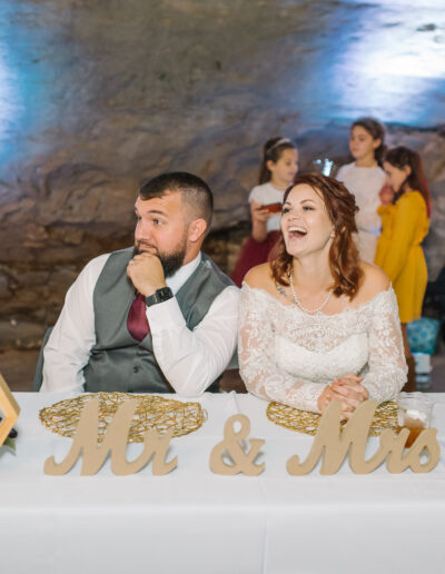 Incredible time during a wedding reception at a wedding at Lost River Cave.